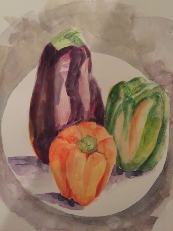 Still life with eggplant