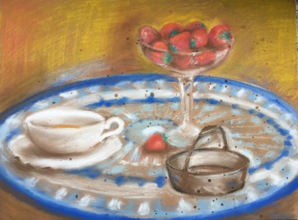 Still life on bleu mosaic table 2