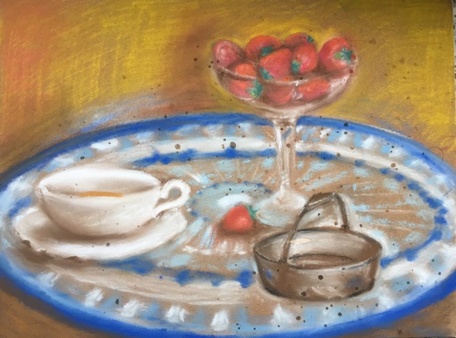 Still life on bleu mosaic table 2