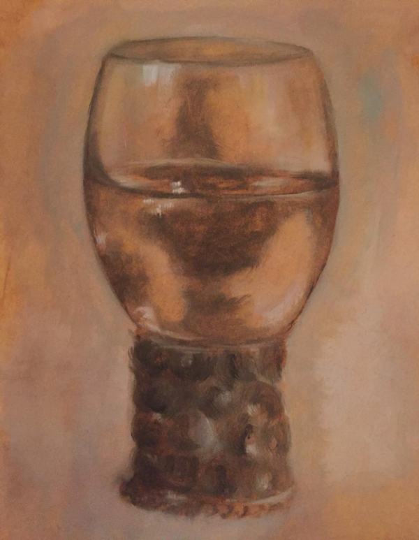 Still life of glass vessel